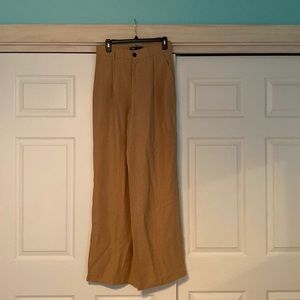 Zara NWT camel wide leg trousers size M